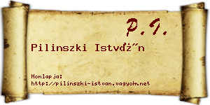 Pilinszki István névjegykártya